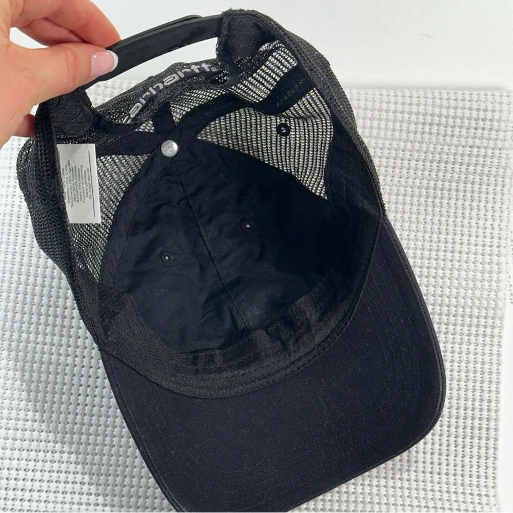 Carhartt workwear trucker hat mesh back black snapback